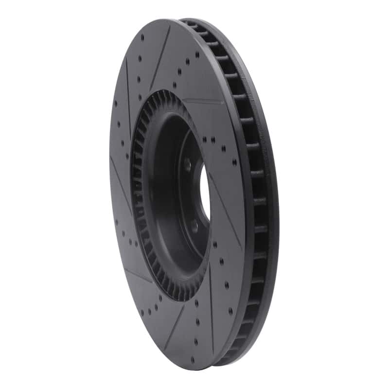 R1 Concepts — R1 12-18 Audi A8 Front Right Drilled & Slotted Black Brake Rotor
R1 Brake Rotor Drill - view 4