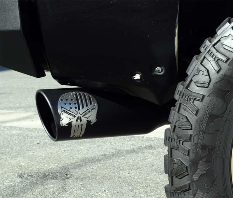 Gibson — Gibson 07-17 Jeep Wrangler Sport 3.6L 2.5in Patriot Skull Series Cat-Back Dual Exhaust - Blk Ceramic
Truck/Suv (Jeep) - view 3