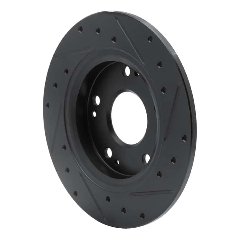 R1 Concepts — R1 11-15 Honda CR-Z Rear Left Drilled & Slotted Black Brake Rotor
R1 Brake Rotor Drill - view 4