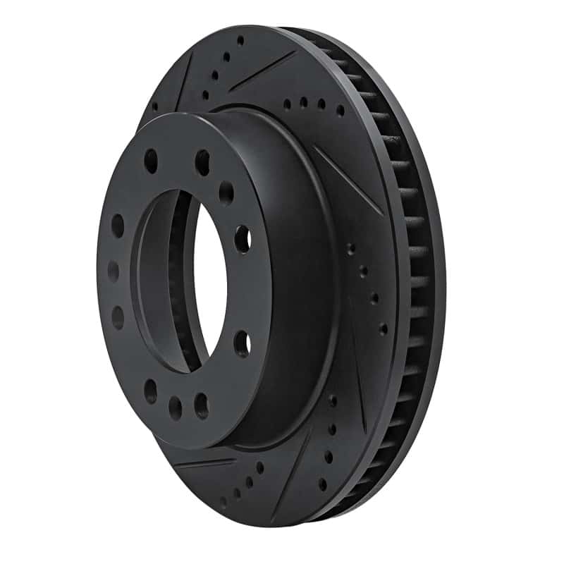 R1 Concepts — R1 06-11 Cadillac DTS Front Left Drilled & Slotted Black Brake Rotor
R1 Brake Rotor Drill - view 2
