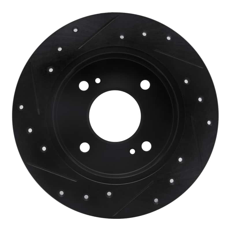 R1 Concepts — R1 90-06 Infiniti G20 Rear Right Drilled & Slotted Black Brake Rotor
R1 Brake Rotor Drill - view 5