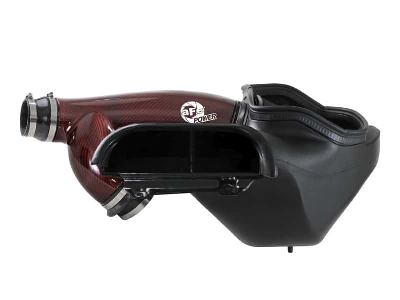 aFe — aFe 17-24 Ford F-150 Track Series Red Kevlar Carbon Fiber C/A Intake System w/Black Pro 5R Filter
Track Series Intake  - view 4