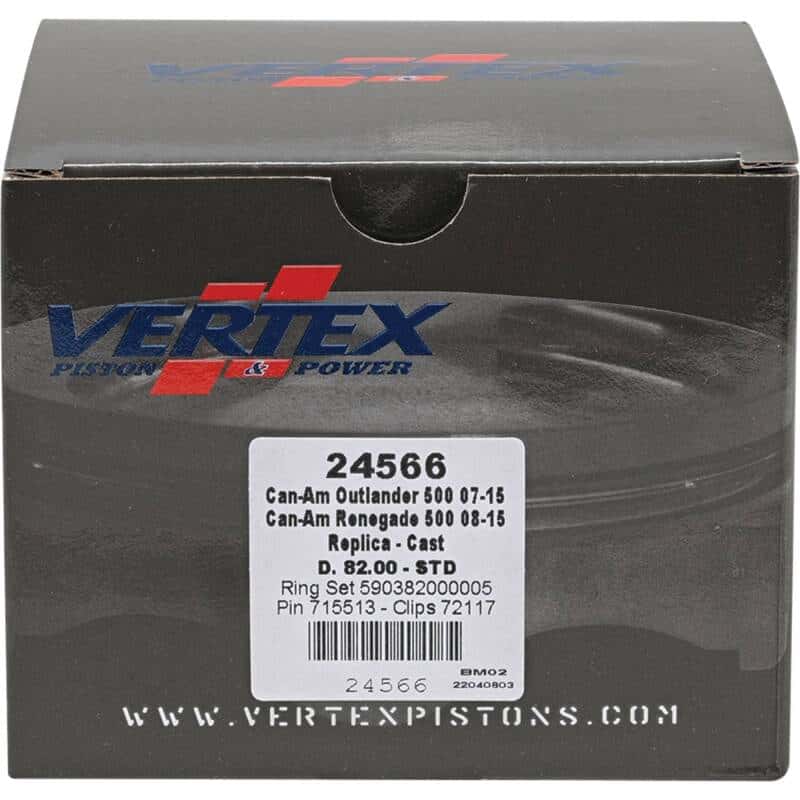 Vertex Pistons — Vertex Piston 07-15 Can-Am Outlander 500 4x4 500cc Cast Replica Piston Kit - view 4
