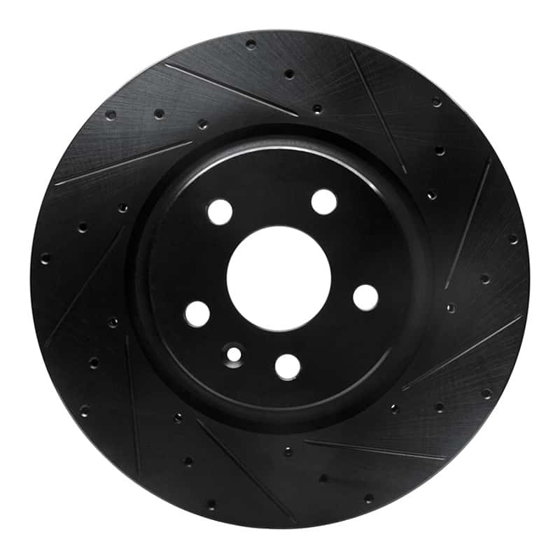 R1 Concepts — R1 12-21 Tesla Model X Front Right Drilled & Slotted Black Brake Rotor
R1 Brake Rotor Drill - view 1