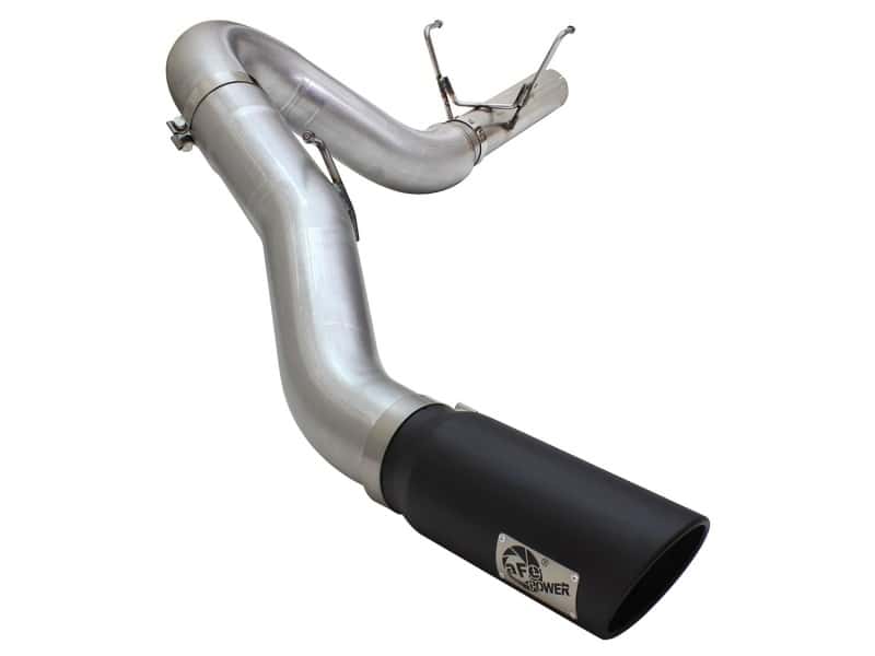 aFe — aFe MACHForce XP Exhaust Large Bore 5in DPF-Back Alu. 13-15 Dodge Trucks L6-6.7L (td) *Black Tip
DPF-Back Exhaust - view 1
