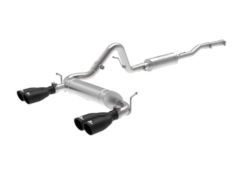aFe — aFe Vulcan Series 2.5in 304SS Cat-Back Exhaust 07-18 Jeep Wrangler (JK) V6-3.6/3.8L w/ Black Tips
Cat-Back Exhaust - view 1