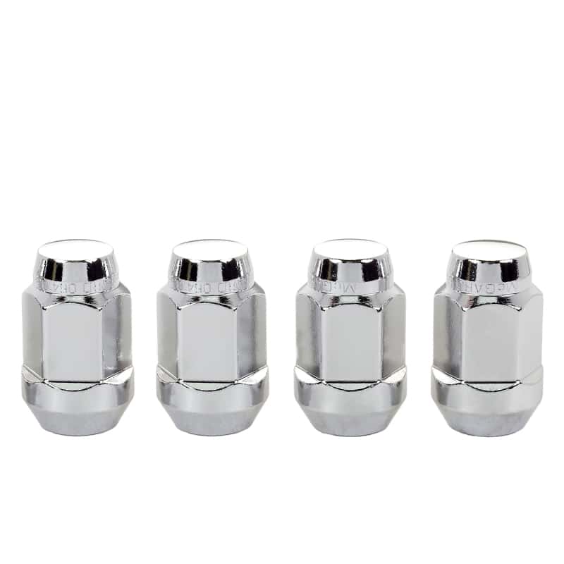 McGard — McGard Hex Lug Nut (Cone Seat Bulge Style) M14X1.5 / 22mm Hex / 1.635in. Length (4-Pack) - Chrome - view 1
