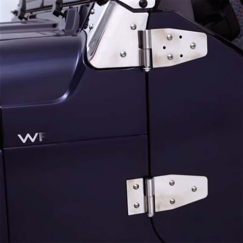 Rampage — Rampage 1976-1983 Jeep CJ5 Lower Door Hinges - Stainless
Lower Dr Hng Brckts
Door Hinge - view 2