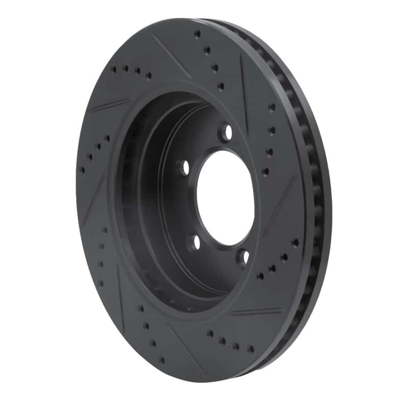 R1 Concepts — R1 06-10 Ford Explorer Front Left Drilled & Slotted Black Brake Rotor
R1 Brake Rotor Drill - view 4