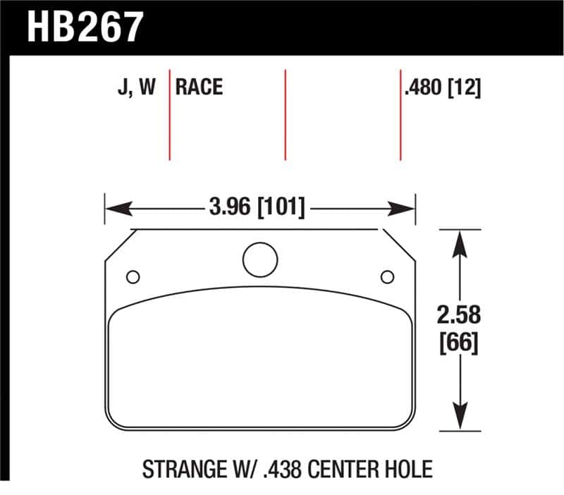 Hawk Performance — Hawk DR-97 Brake Pads for Strange w/ 0.438in Center Hole
Disc Brake Pad - view 1