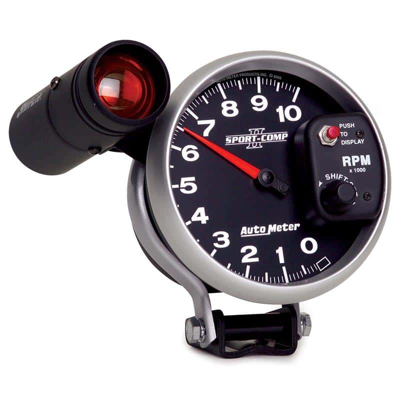 AutoMeter — Autometer Sport-Comp II 5 inch 0-10000 RPM Pedestal Mount Tachometer Shift-Lite
5" TACH, 10,000 RPM, - view 4