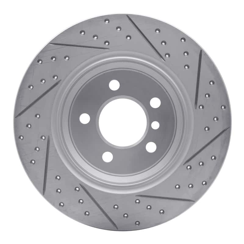 R1 Concepts — R1 00-06 BMW X5 Rear Left Drilled & Slotted Geo-Carbon Rotor - view 5