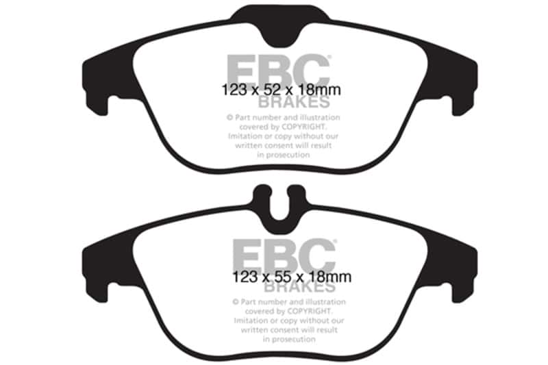 EBC — EBC 12-14 Mercedes-Benz C250 (W204) 1.8 Turbo Ultimax2 Rear Brake Pads
Disc Brake Pad - view 1