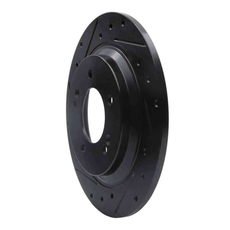 R1 Concepts — R1 13-25 Hyundai Kona Rear Left Drilled & Slotted Black Brake Rotor
R1 Brake Rotor Drill - view 2
