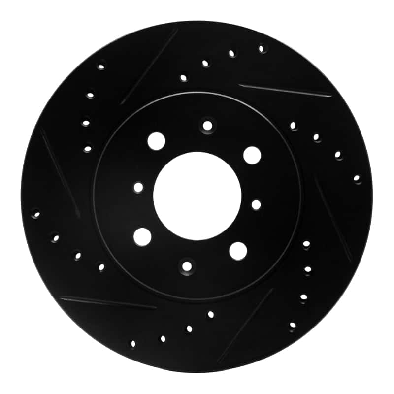R1 Concepts — R1 90-17 Acura EL Front Left Drilled & Slotted Black Brake Rotor
R1 Brake Rotor Drill - view 1