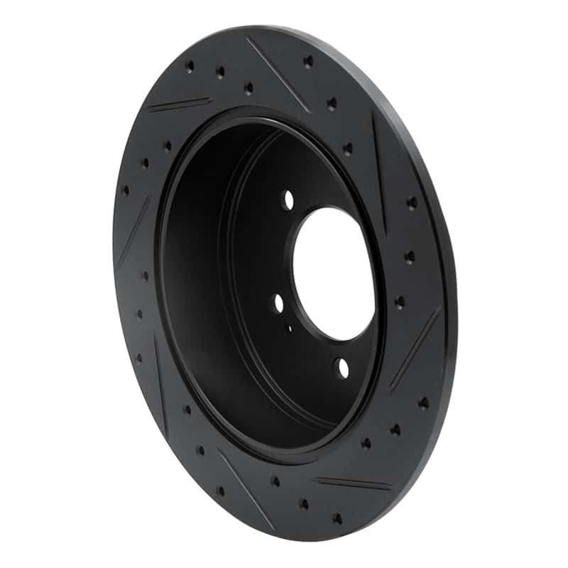 R1 Concepts — R1 07-15 Mitsubishi Outlander Rear Left Drilled & Slotted Black Brake Rotor
R1 Brake Rotor Drill - view 4