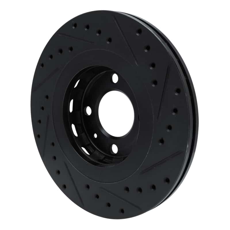 R1 Concepts — R1 90-93 Volkswagen CORRADO Front Left Drilled & Slotted Black Brake Rotor
R1 Brake Rotor Drill - view 4