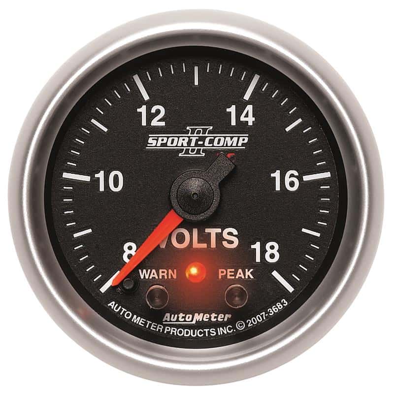 AutoMeter — Autometer Sport-Comp II 2-1/16in Digital Voltmeter Gauge - 18V
2-1/16" VOLTMETER, 8 - view 2