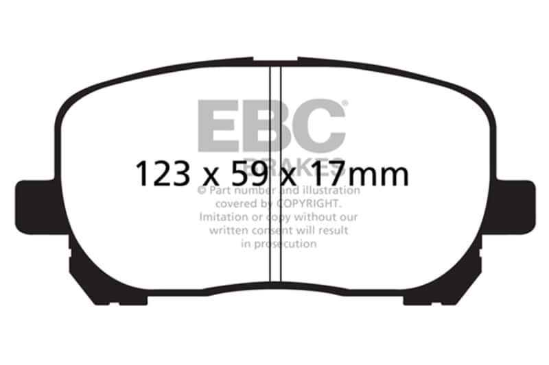 EBC — EBC 02-08 Pontiac Vibe 1.8 Ultimax2 Front Brake Pads
Disc Brake Pad - view 1