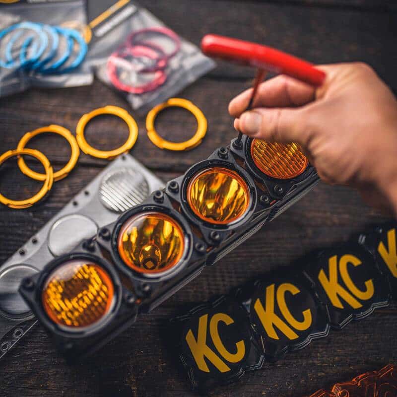 KC HiLiTES — KC HiLiTES FLEX ERA LED Light Bar Bezel Kit for 10in. Segments - Gloss Black - view 10