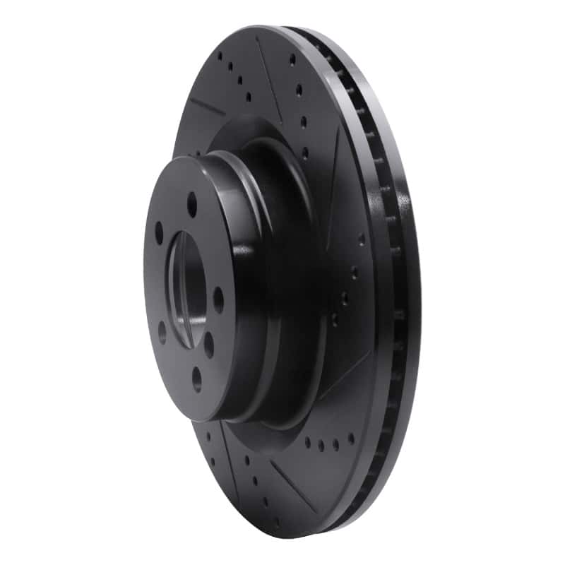 R1 Concepts — R1 06-09 Land Rover Range Rover Front Right Drilled & Slotted Black Brake Rotor
R1 Brake Rotor Drill - view 2