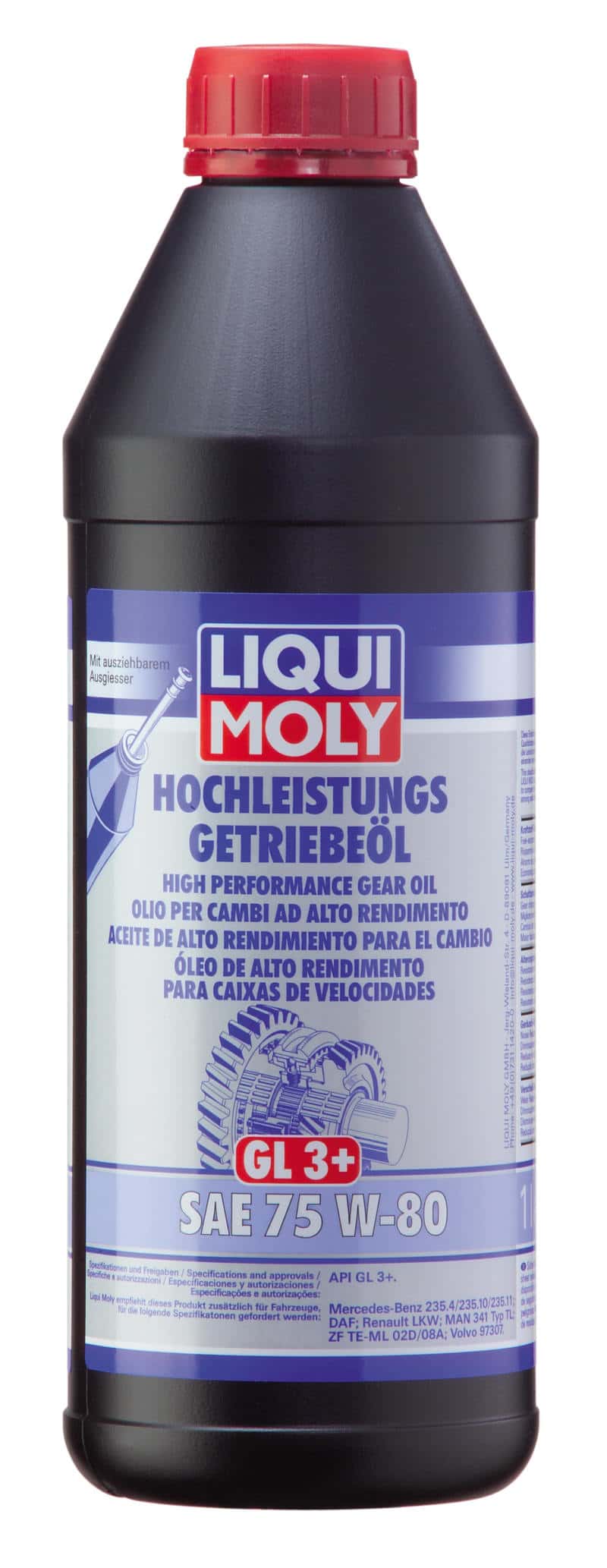 LIQUI MOLY — LIQUI MOLY 1L High Performance Gear Oil (GL3+) SAE 75W80 - view 1