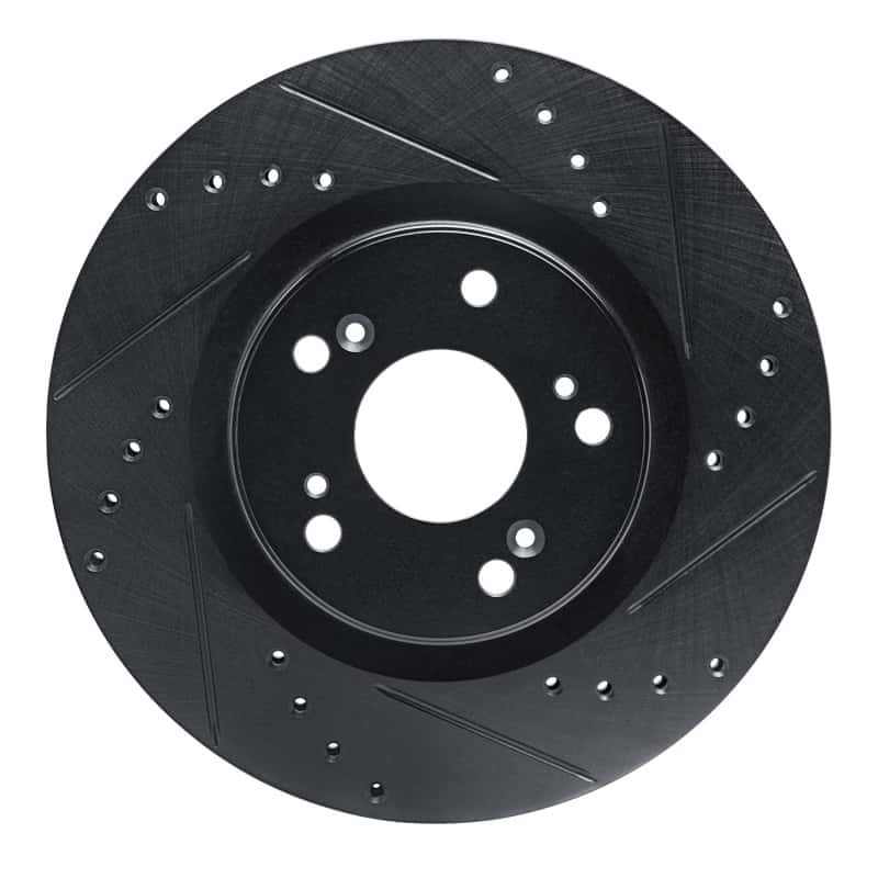 R1 Concepts — R1 12-16 Honda CR-V Front Right Drilled & Slotted Black Brake Rotor
R1 Brake Rotor Drill - view 1