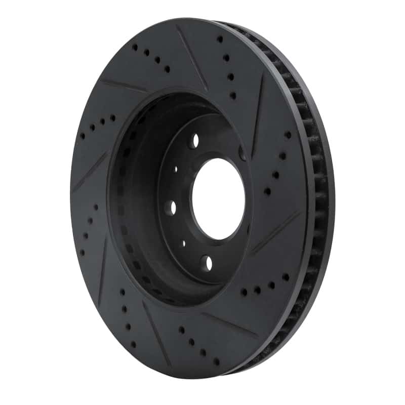 R1 Concepts — R1 03-08 Cadillac STS Front Left Drilled & Slotted Black Brake Rotor
R1 Brake Rotor Drill - view 4