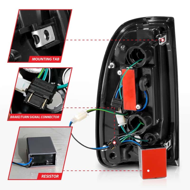 ANZO — ANZO 00-06 Toyota Tundra LED Taillights w/ Light Bar Black Housing Clear Lens - view 5