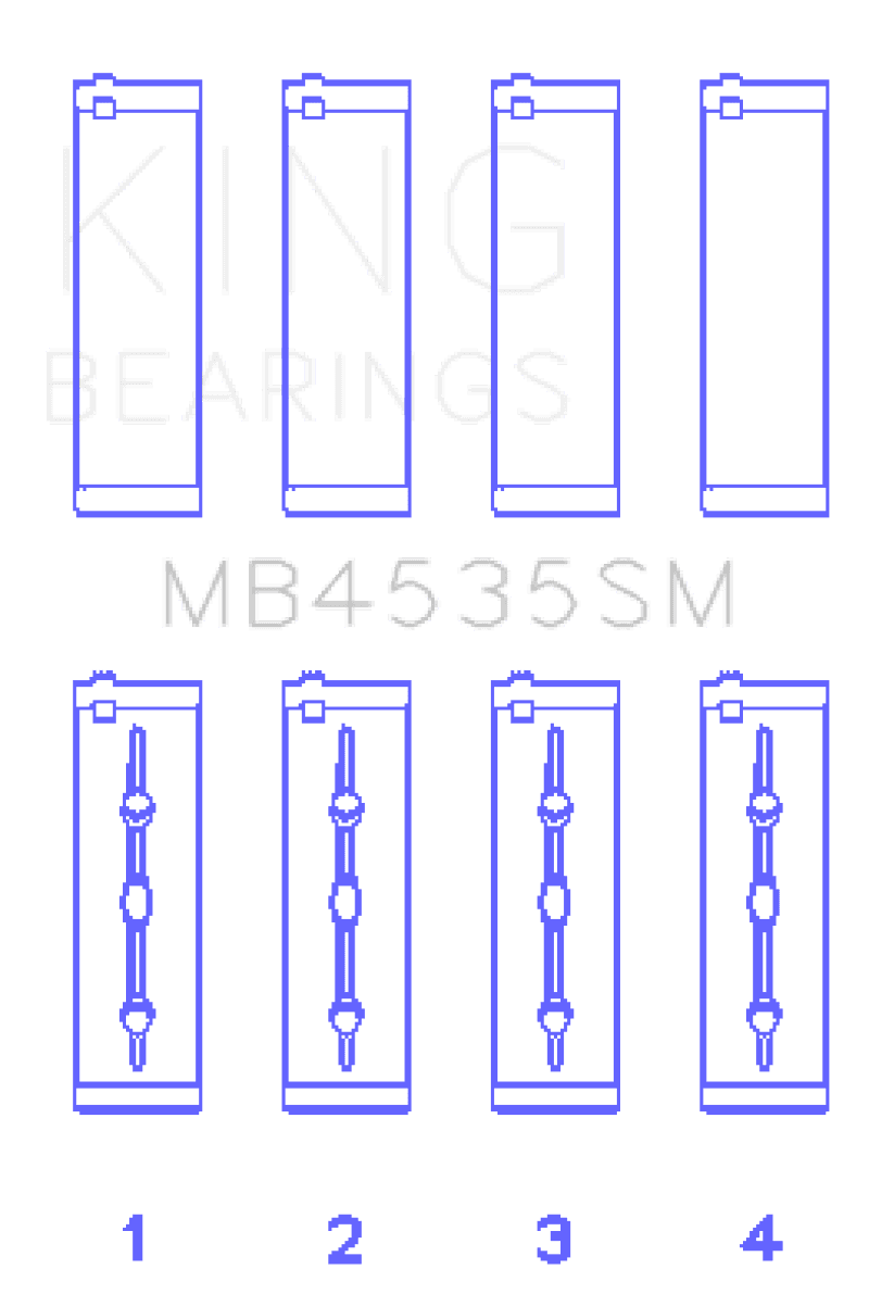King Engine Bearings — King Engine Bearings Mercedes M276 V6 (Size STD) Main Bearing Set
Engine Bearing - view 2