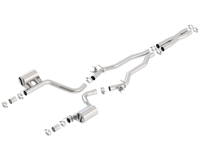 Borla — Borla 15-16 Dodge Challenger Hellcat 6.2L V8 ATAK w/ Valve Simulator CB Exhaust Factory Valance
Cat-Back System - view 2
