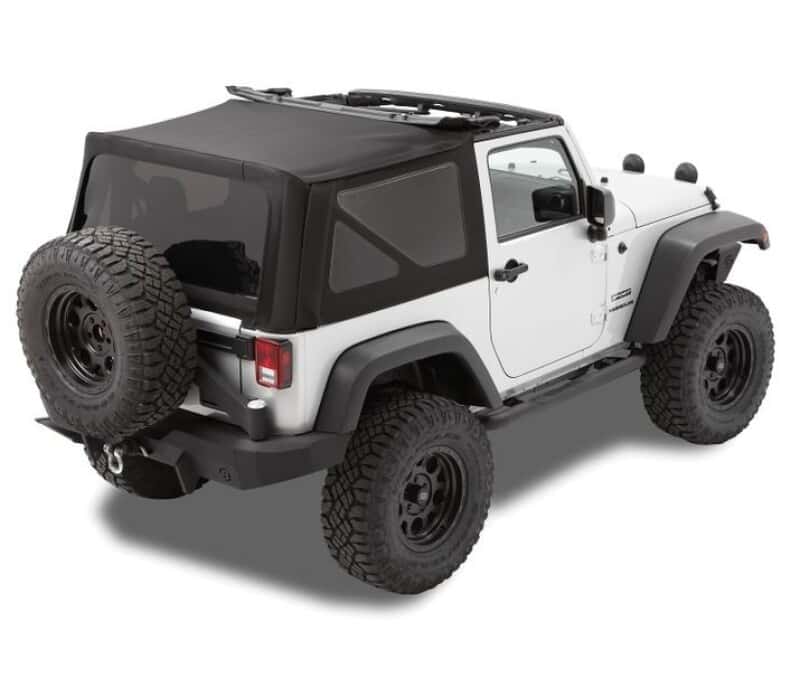Bestop — Bestop 07-09 Jeep Wrangler JK 2-Door Replace A-Top (Prem Blk Twill Tinted Windows No Door Skins )
Replace-A-Top for OE - view 1