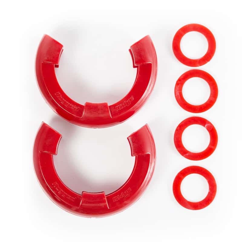 Rugged Ridge — Rugged Ridge Red 7/8in D-Ring Isolator Kit
OFFROAD_RECOVERY
D-Ring Isolator - view 1