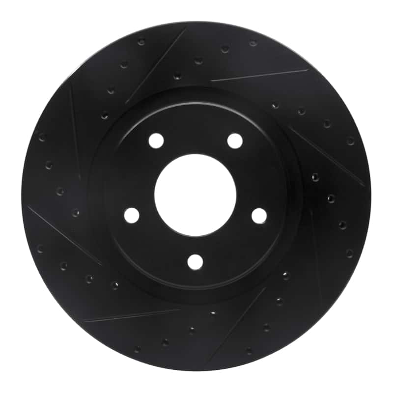 R1 Concepts — R1 98-06 Jaguar XK8 Front Left Drilled & Slotted Black Brake Rotor
R1 Brake Rotor Drill - view 1