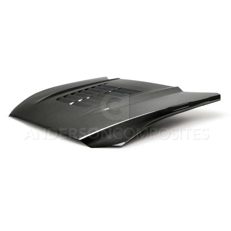 Anderson Composites — Anderson Composites 15-17 Ford Mustang (Excl. GT350/GT350R) Double Sided Type-GT5 Carbon Fiber Hood - view 3