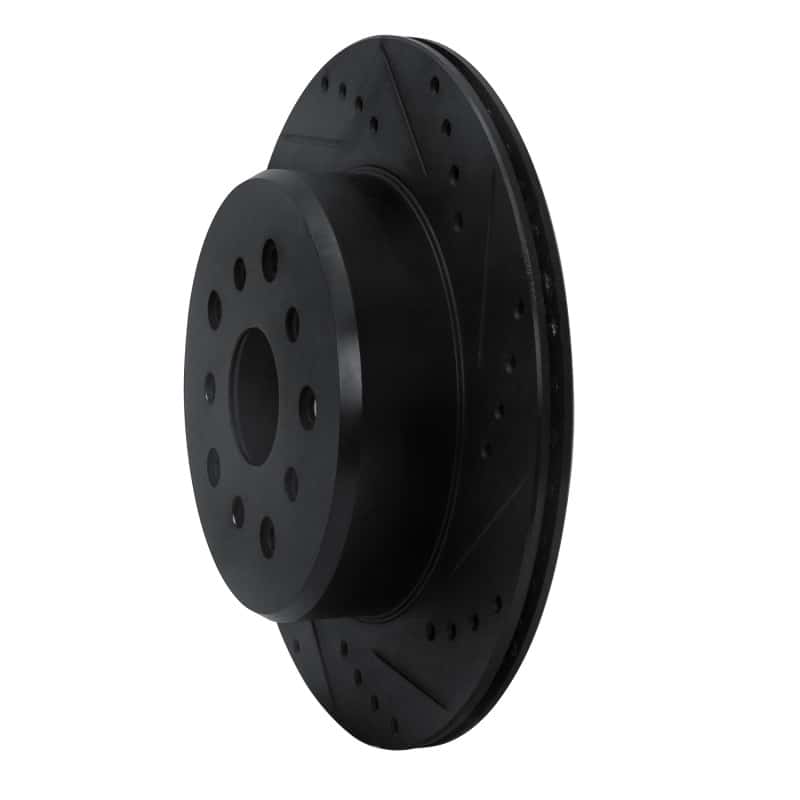R1 Concepts — R1 93-98 Toyota Supra Rear Right Drilled & Slotted Black Brake Rotor
R1 Brake Rotor Drill - view 2