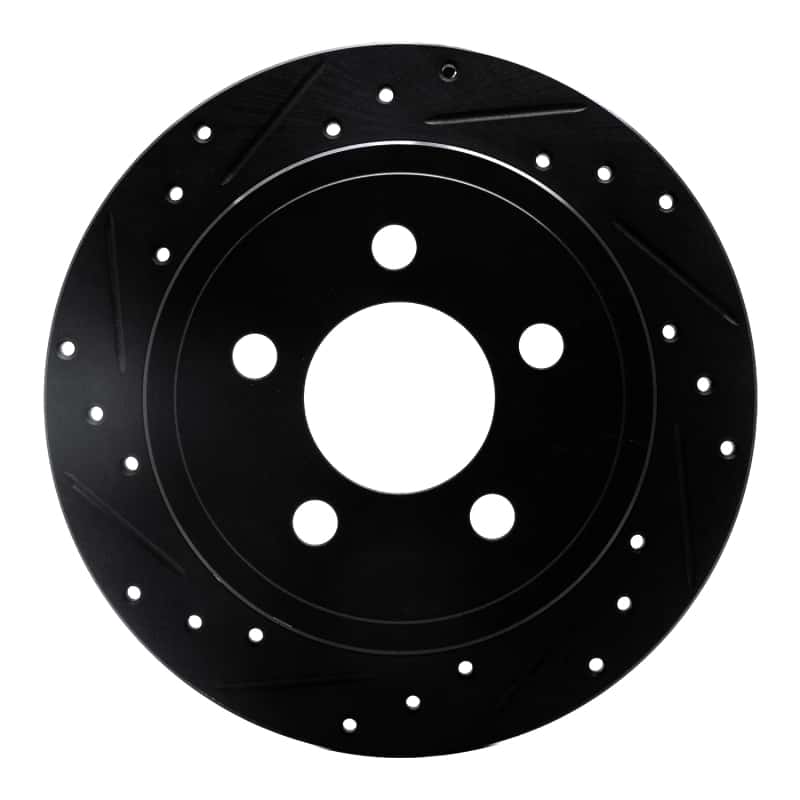 R1 Concepts — R1 03-07 Jeep Liberty Rear Left Drilled & Slotted Black Brake Rotor
R1 Brake Rotor Drill - view 1