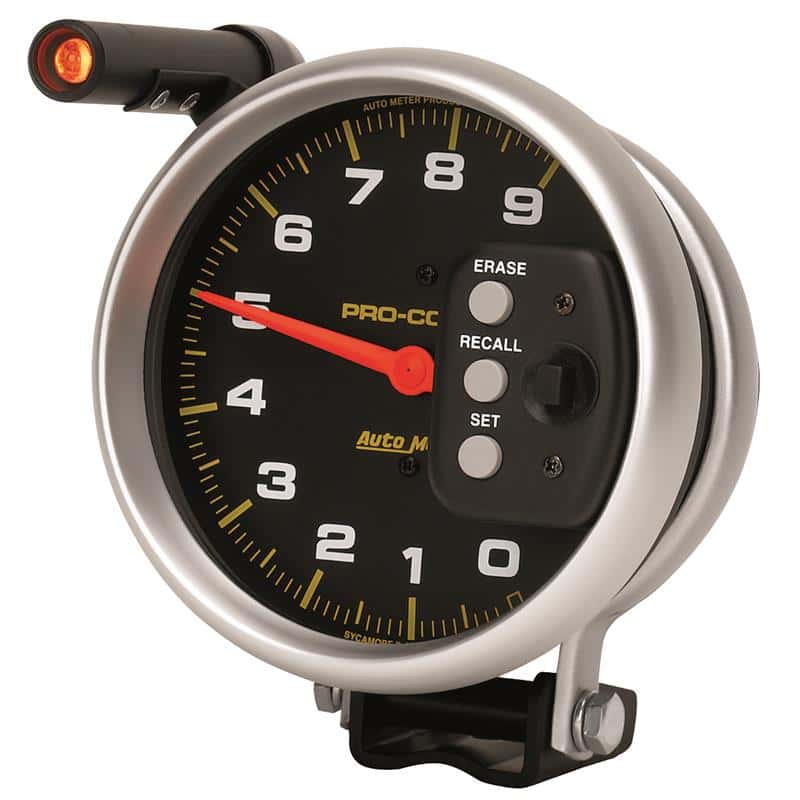 AutoMeter — AutoMeter Gauge Tach 5in. 9K RPM Pedestal W/ Quick Lite & Peak Memory Pro-Comp
5" TACH, 9,000 RPM, - view 4