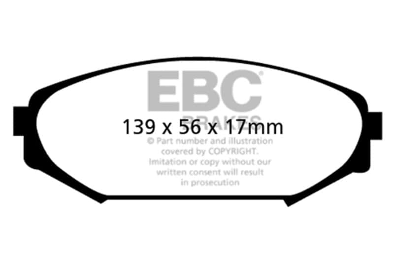 EBC — EBC 00-02 Acura MDX 3.5 Ultimax2 Front Brake Pads
Disc Brake Pad - view 1