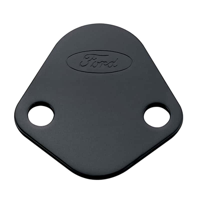Ford Racing — Ford Racing Fuel Pump Block Off Plate - Black Crinkle Finish w/ Ford Oval
FuelPmpBlk-OffPlt - view 3