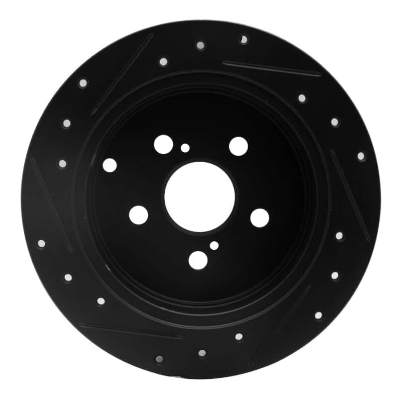 R1 Concepts — R1 00-10 Pontiac Vibe Rear Right Drilled & Slotted Black Brake Rotor
R1 Brake Rotor Drill - view 5