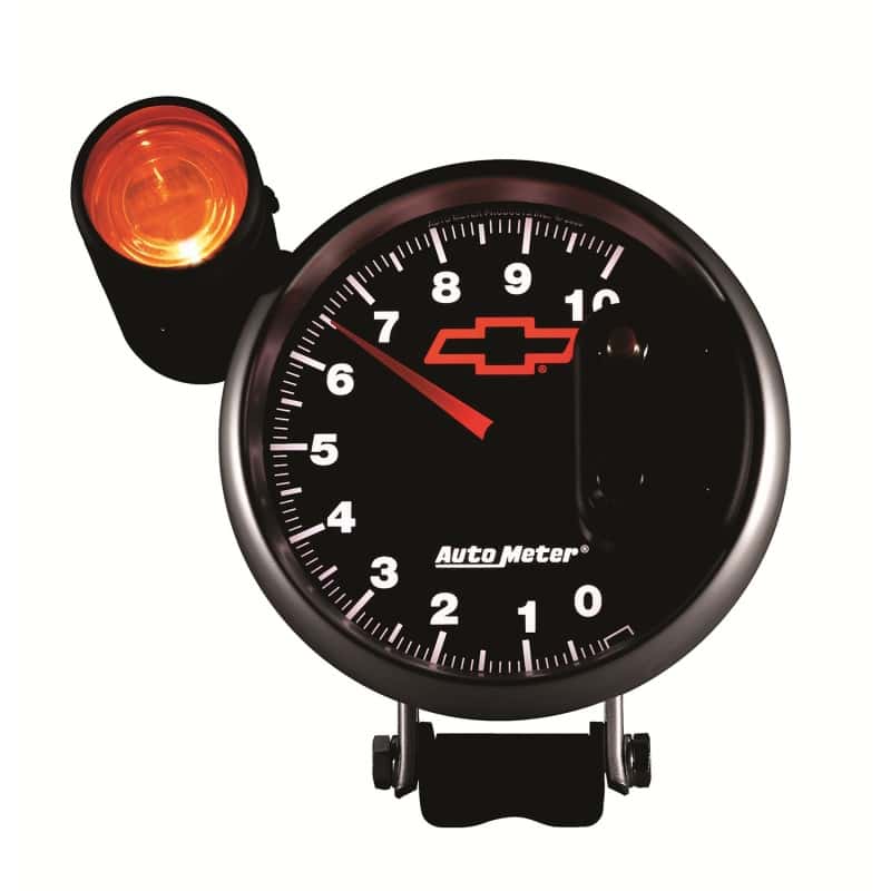 AutoMeter — Autometer GM Bowtie Black 5in 10000 RPM Pedestal Electronic Tachometer w/ Ext Shift Light
5" TACH, 10,000 RPM, - view 9