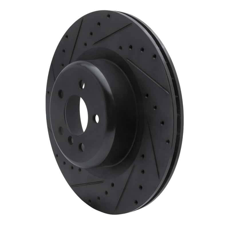 R1 Concepts — R1 10-14 BMW X5 Rear Left Drilled & Slotted Black Brake Rotor
R1 Brake Rotor Drill - view 2