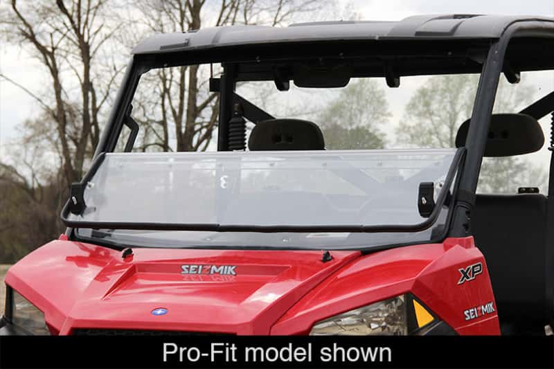 Seizmik — Seizmik 10-14 Polaris 400-570 Ranger Mid-Size - 1.75 in. Versa-Fold Windshield - UV Resistant Poly - view 2