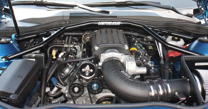 Hotchkis — Hotchkis 10+ Camaro / 11 Camaro Convertible Chassis Max Strut Tower Brace
Front Strut Brace
SuspStrtTowerBrc - view 2