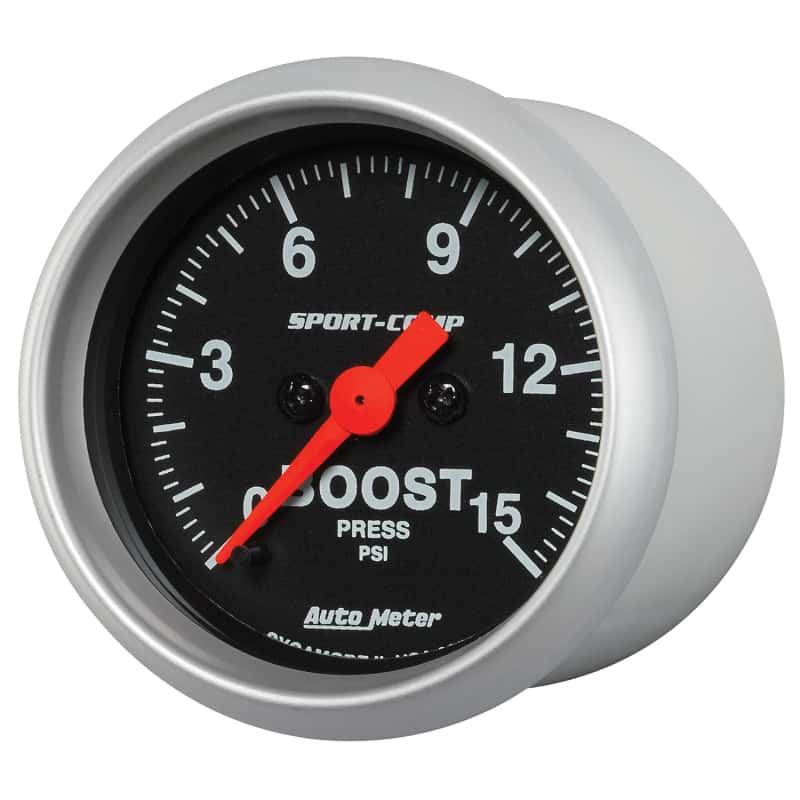 AutoMeter — Autometer 2-1/16in 15PSI Boost Digital Stepper Motor Sport-Comp Gauge
2" BOOST PRESS, 0-15 - view 5