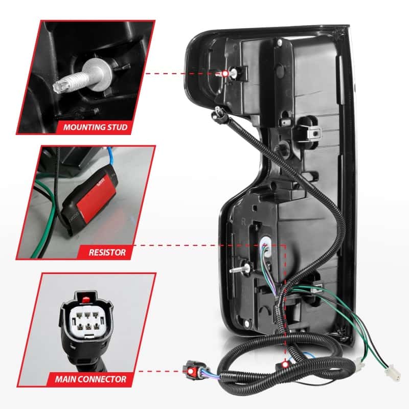 ANZO — ANZO 19-21 Chevy Silverado Full LED Taillights Black Housing Clear Lens G2 (w/C light Bars) - view 5