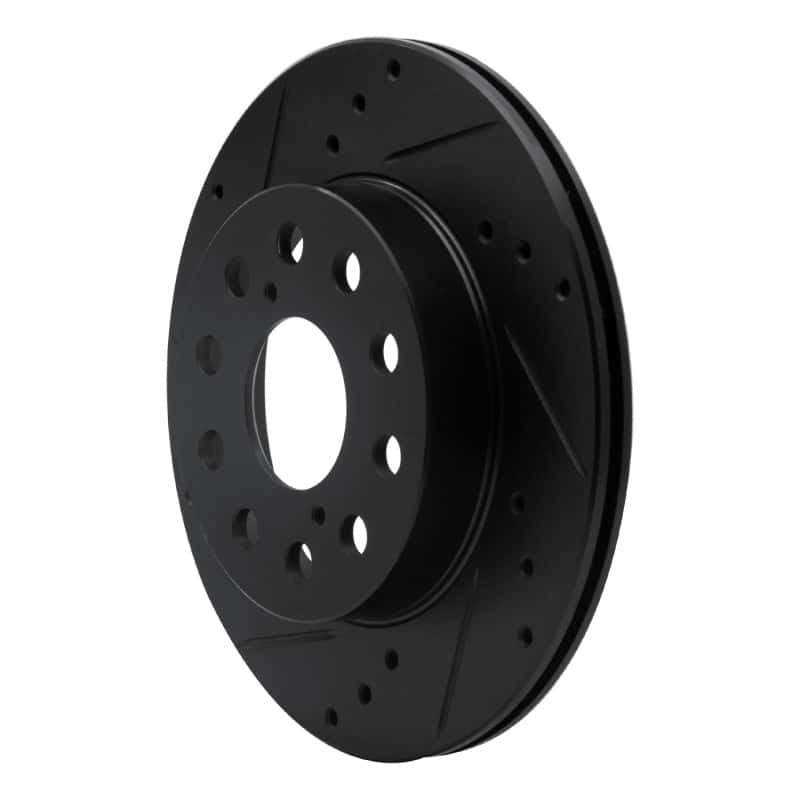 R1 Concepts — R1 91-95 Toyota MR2 Rear Left Drilled & Slotted Black Brake Rotor
R1 Brake Rotor Drill - view 2