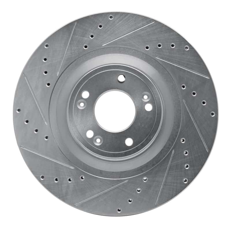 R1 Concepts — R1 12-17 Genesis G80 Front Left Drilled & Slotted Silver Brake Rotor
R1 Brake Rotor Drill - view 1