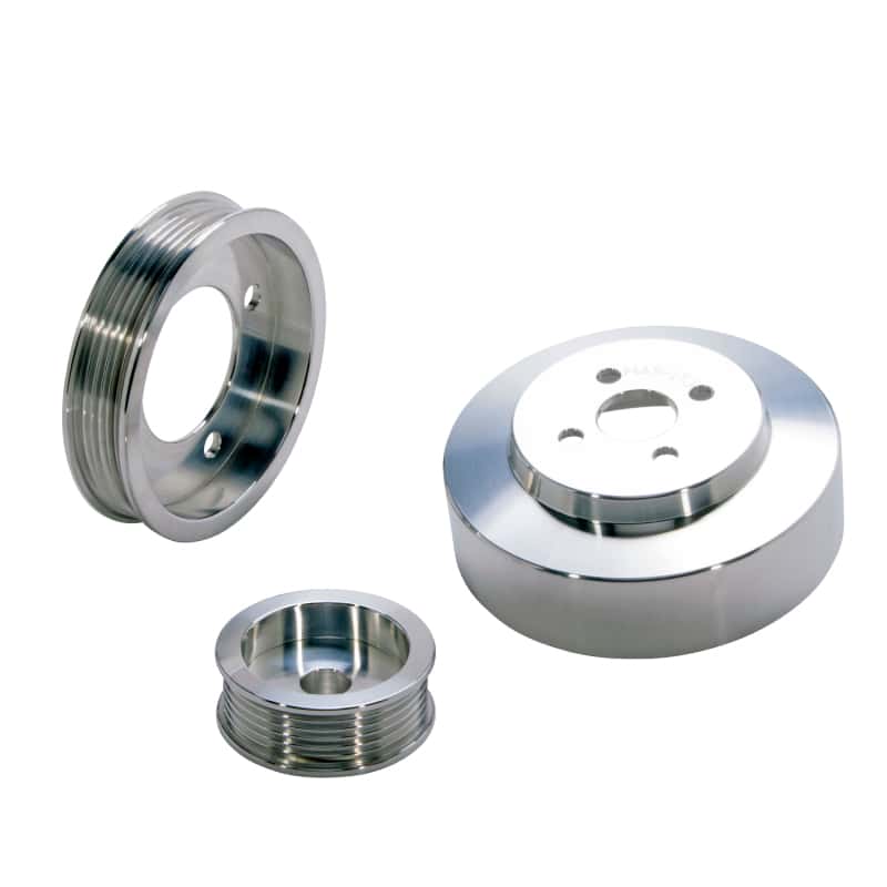 BBK — BBK 94-95 Mustang 5.0 Underdrive Pulley Kit - Lightweight CNC Billet Aluminum (3pc)
Under Drive Pulleys
Pulley Kit - view 1